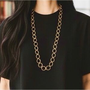 Chico’s Gold Tone Necklace 37 Inches Long Approx. Perfect For Any Occasion.